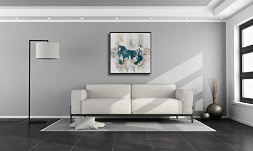 Angie Decoration Wandbild Moderne Wirbel Modern 100x4x100 cm türkis von Angie Decoration