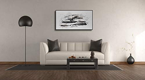 Angie Decoration Wandbild Moderne Wirbel Modern 150x4x80 cm Schwarz und Silber von Angie Decoration