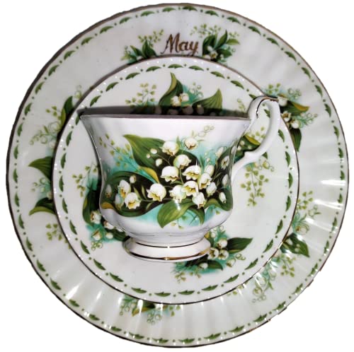 AngiesStrickZauber verkauft : Royal Albert/Original/flower of the month/MAI / 1 Tasse - 1 Untertasse - 1 Kuchenteller/Original/Bone China/England von AngiesStrickZauber