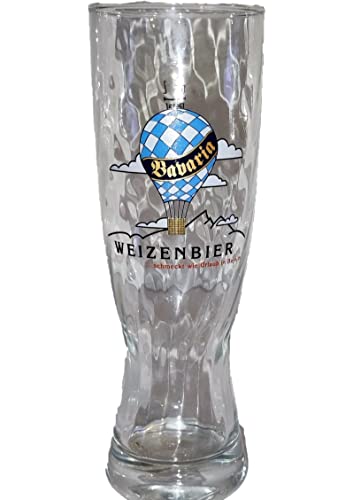 AngiesStrickZauber Bierglas/Bavaria/Weißbierglas/Glas / 1 x 0,5 Liter/Weizenbierglas/Gläser von AngiesStrickZauber