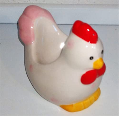 Dekofigur / Figur / Huhn / Eierbecher / Deko / Keramik / Porzellan / Ostern / Tischdeko / Frühstück von AngiesStrickZauber