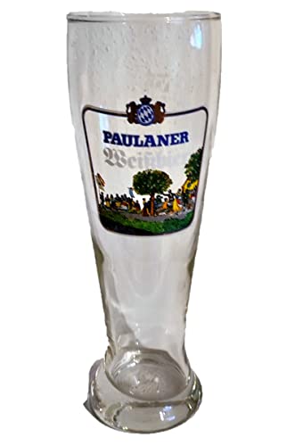 Paulaner / Weißbier Glas / Exklusiv-Glas / Maitanz / 1 x 0,5 Liter / Bierglas/Gläser/Weizenglas von AngiesStrickZauber