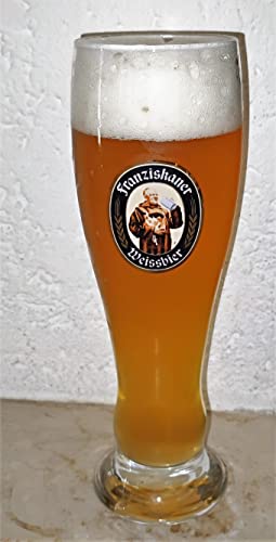 AngiesStrickZauber Weißbierglas/Weißbiergläser/Glas/Weißbier/Weizenglas / 0,5 Liter/Franziskaner / von AngiesStrickZauber