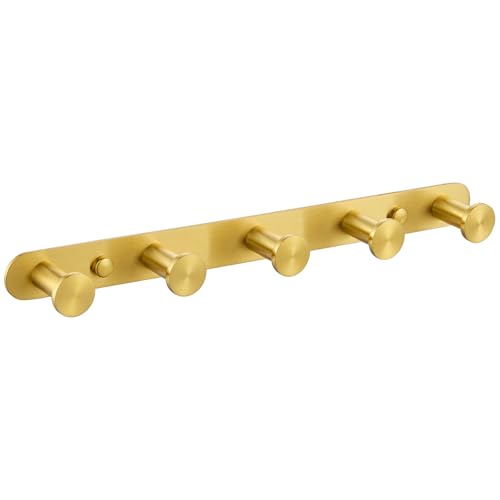 Angle Simple Handtuchhakenleiste Gebürstetes Gold, Winkel Einfach SUS304 Edelstahl Badezimmer Hakenleiste 5 Haken, Utility Kitchen Towel Holder, Wandhalterung Angle Simple Handtuchhakenleiste Gebürstetes Gold, Winkel Einfach SUS304 Edelstahl Badezimmer Hakenleiste 5 Haken, Utility Kitchen Towel Holder, Wandhalterung von Angle Simple