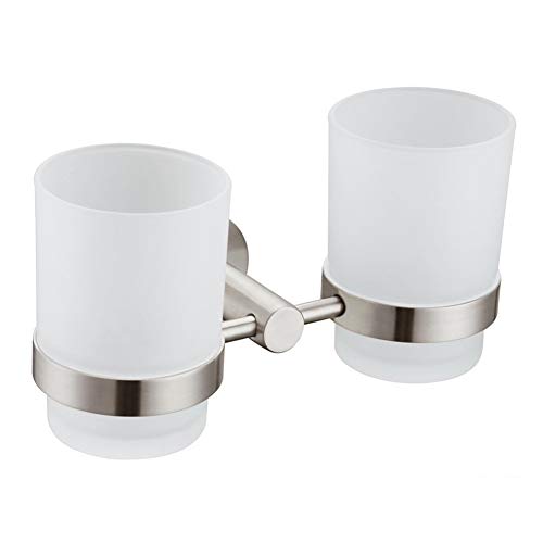 Angle Simple ga8306 Wandmontage Doppelter Zahnbürstenhalter, gebürstetes Nickel von Angle Simple