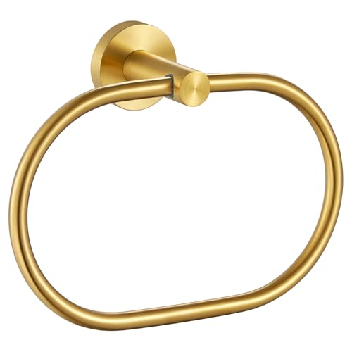 Handtuchring Gebürstet Gold, Winkel Einfach SUS 304 Edelstahl Modern Handtuchhalter Badezimmer Handtuchhalter Wandmontage von Angle Simple