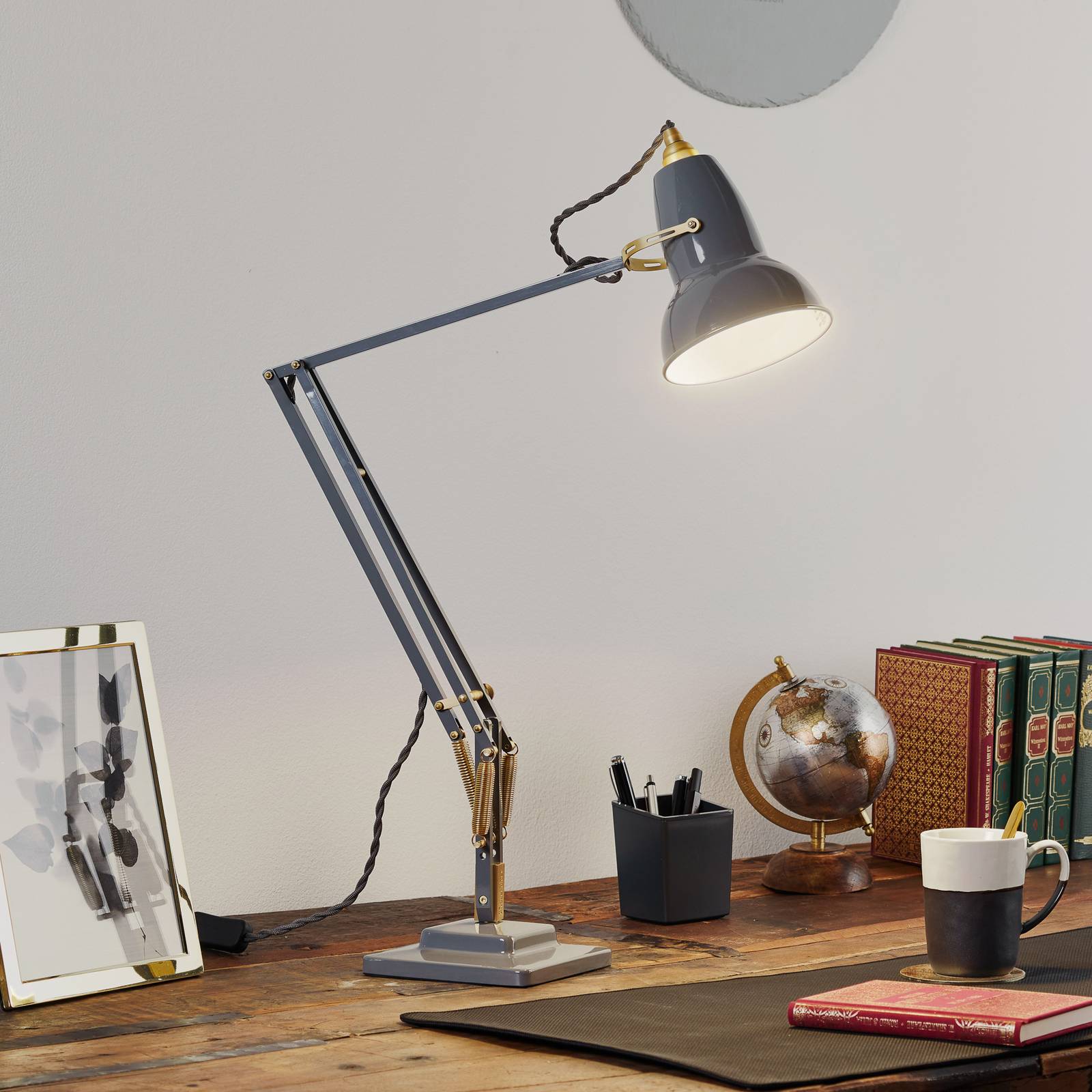 Anglepoise Original 1227 Brass Tischlampe grau von Anglepoise