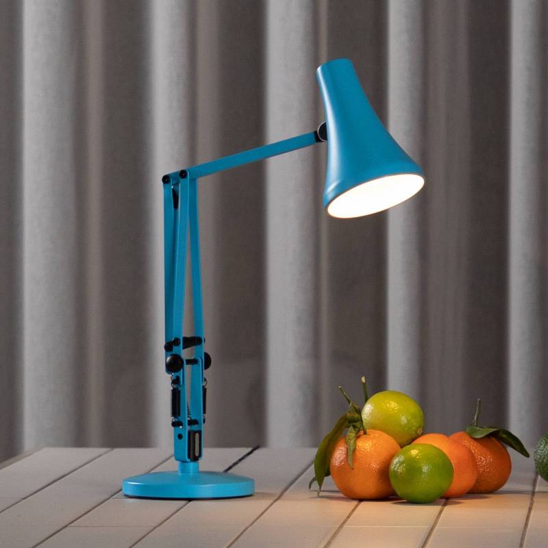 Anglepoise LED-Tischlampe 90 MINI MINI VIVID, türkisblau USB von Anglepoise