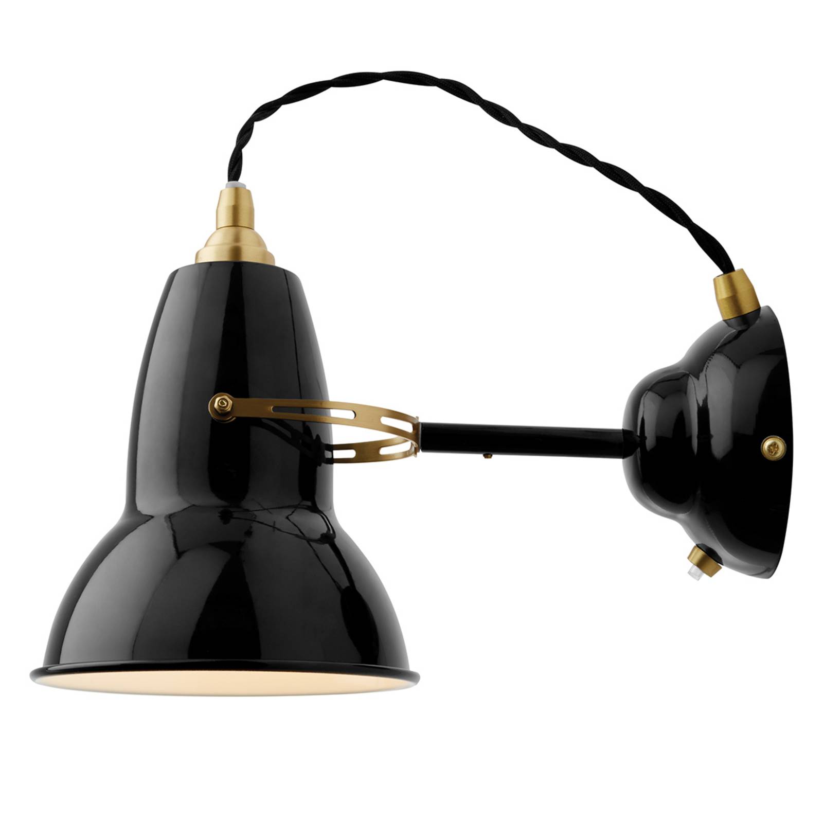 Anglepoise Original 1227 Brass Wandlampe schwarz von Anglepoise