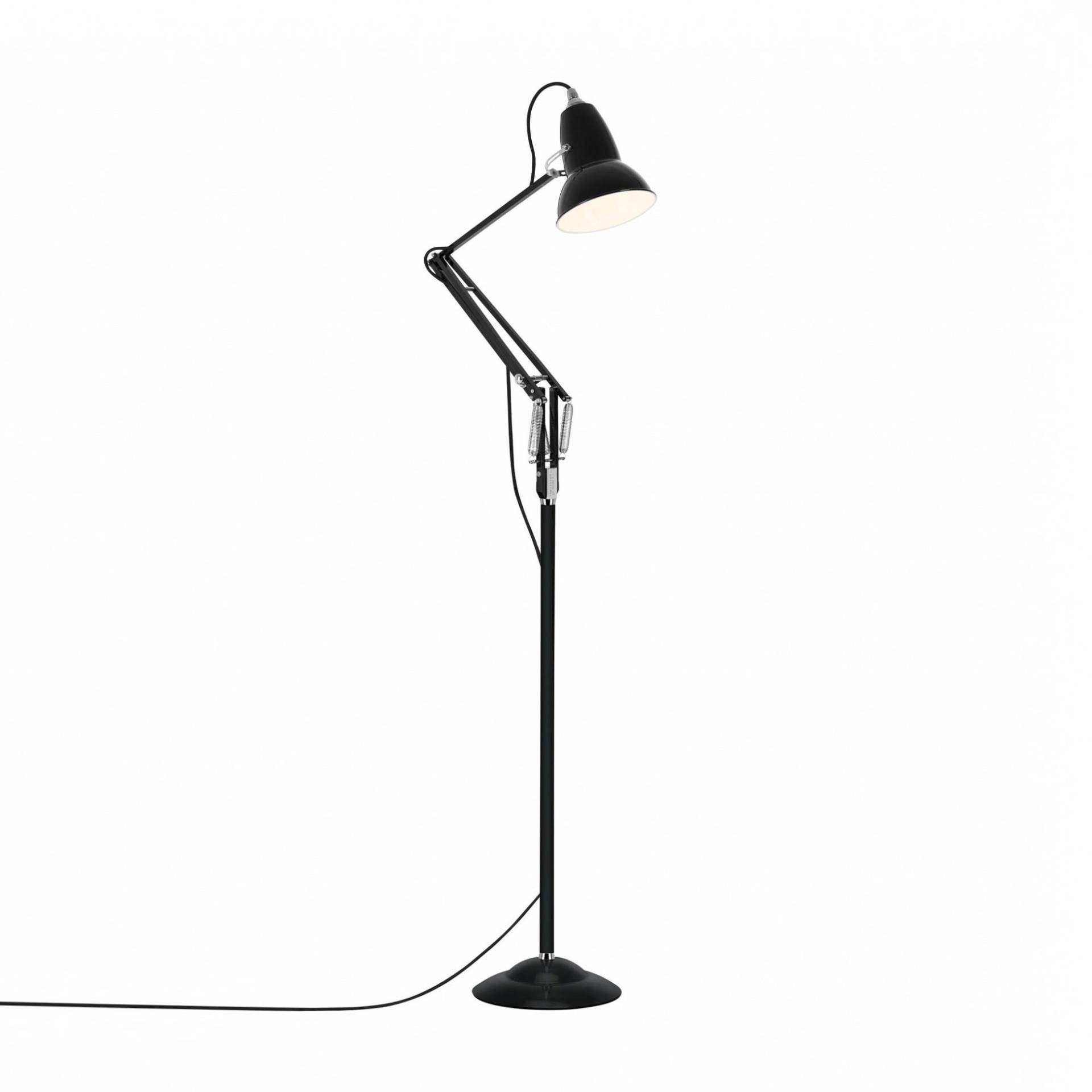 Anglepoise - Original 1227 Stehleuchte - tiefschwarz/glänzend/H 146cm / Ø 46cm/2700K/806lm von Anglepoise