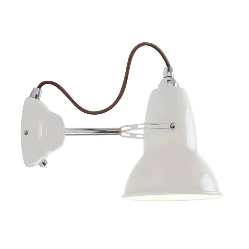 Anglepoise - Original 1227 Wandleuchte - leinenweiß/glänzend/H 15cm / Ø 15cm/ohne Leuchtmittel von Anglepoise