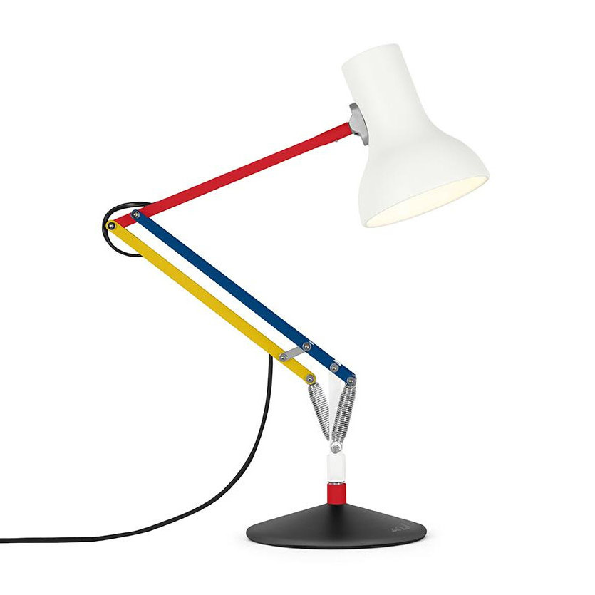 Anglepoise - Paul Smith Type 75 Mini Schreibtischleuchte - Edition 3 / rot - mehrfarbig/matt/LxB 25x17cm/H 40-50cm/inkl. LED E14 6W 470lm 2700K von Anglepoise