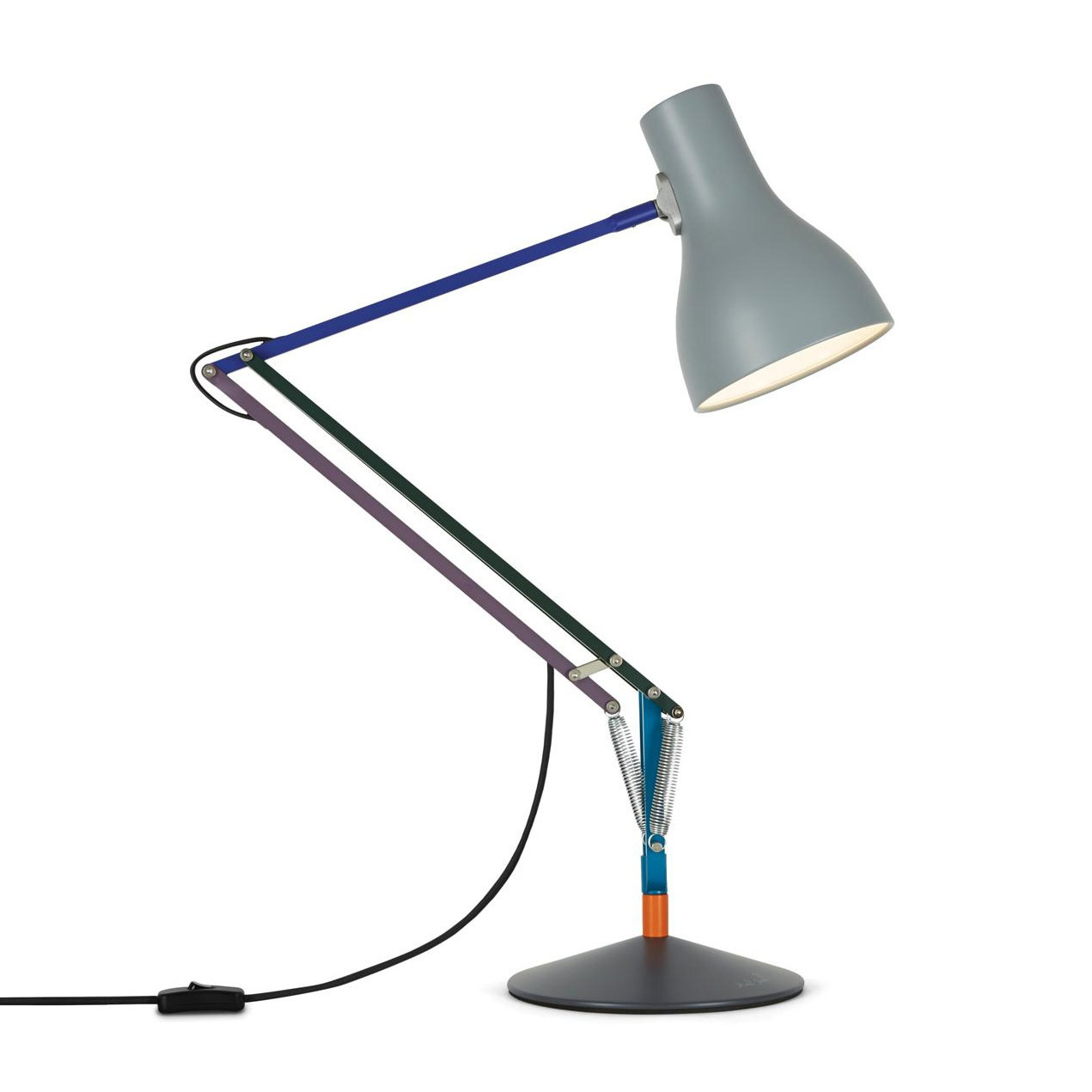 Anglepoise - Paul Smith Type 75 Schreibtischleuchte - Edition 2 / blau - mehrfarbig/mehrfarben/H 66cm/inkl. LED E27 10W 806lm 2700K von Anglepoise