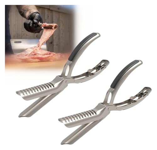 AngloCrate Rib Prep Pro, Rib Prep Tool Membranentferner für Grill-Enthusiasten, 304 Edelstahl, Küchen-/Grill-Gadget-Set, spülmaschinenfest (2 Stück) von AngloCrate