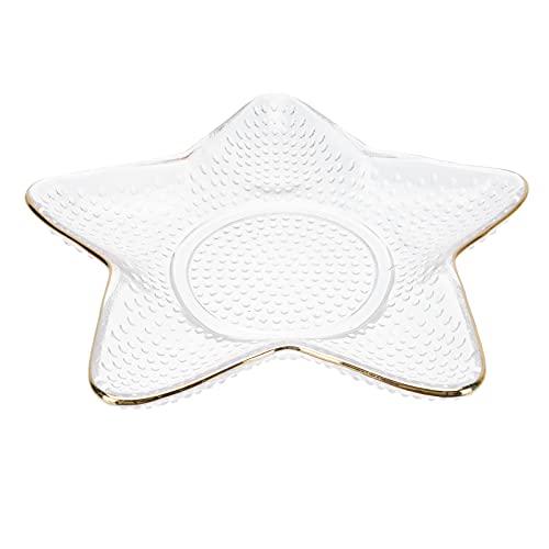 1Pc Kristall Glas Platte Geformt Stern Serie Klar Dessert Platte Glas Tellern für Fleisch Vorspeisen Dessert Obst Snacks Meeresfrüchte Süßigkeiten von Angoily