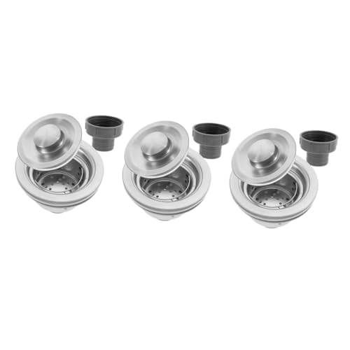 3 Sätze Spülsieb-kit Spülbeckensieb Abtropfflächen Entsperrer Besteck Abtropfgestell Filter Abtropfgestell Für Geschirr Waschbecken Entblocker Korb Küchensieb Rostfreier Stahl Angoily 3 Sätze Spülsieb-kit Spülbeckensieb Abtropfflächen Entsperrer Besteck Abtropfgestell Filter Abtropfgestell Für Geschirr Waschbecken Entblocker Korb Küchensieb Rostfreier Stahl Angoily von Angoily