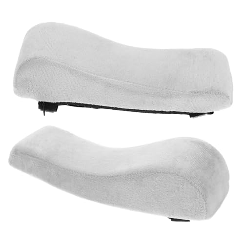 Angoily 1 Paar Speicherschaum Ellbogenkissen Arm Unterstützung Zurück Gaming-Stuhl Abdeckung Schreibtischstuhlkissen Ellenbogenstütze für Bürostuhl Stuhl Ellbogenschützer Polyester Grau von Angoily