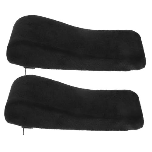 Angoily 1 Paar Speicherschaum Ellbogenkissen Armlehre Kissen für Büroprümpfe Rennen Rad Lendenwirbelsäule Zubehör Bürostuhl Armkissen Polster für die Armlehne des Stuhls Polyester Schwarz von Angoily