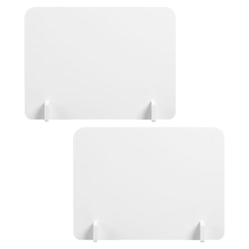 Angoily 1 Satz Desktop -Schutzpanel Klassenzimmer Organisation Schreibtische Testteiler Schreibtischteiler für Studenten Schreibtisch-Trennwand Schreibtischteiler für Schüler PVC Weiß von Angoily