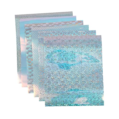 Angoily 1 Satz Holografische Selbstklebende Vinylfolien Teiliges Farbwechselnde Diy Aufkleber Für Tassen Autos Fenster Und Mehr 6 Stück von Angoily