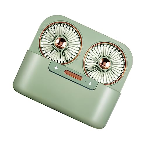 Angoily 1 Satz Kompakter USB Tischventilator mit Sprühnebel und Luftbefeuchter Wiederaufladbar Leise für Schlafzimmer und Büro Verstellbarer Luftauslass Grünes Design Angoily 1 Satz Kompakter USB Tischventilator mit Sprühnebel und Luftbefeuchter Wiederaufladbar Leise für Schlafzimmer und Büro Verstellbarer Luftauslass Grünes Design von Angoily