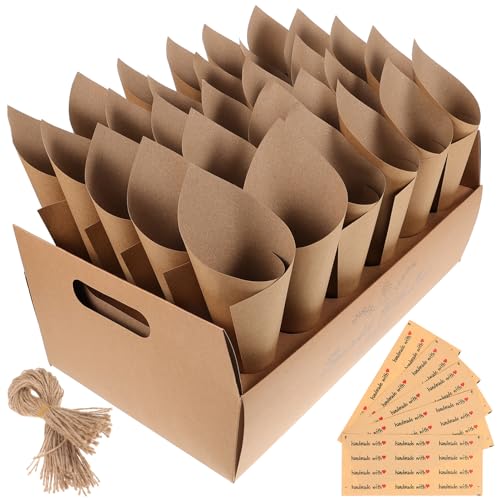 Angoily 1 Satz Konfetti -kegelbox -Set Inhaber Party Tablett Hochzeit Zapfen Geburtstagsfeier Strauß Kegelhalter Konfetti- Mit Halter Kegelstraußhalter Kegelschale Papier von Angoily