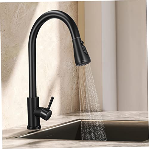 Angoily Edelstahl Küchenspüle Wasserhahn Pull-down-sprüher 304 Legierung Küchenarmatur Mischbatterie Ausziehbarer Schlauch von Angoily