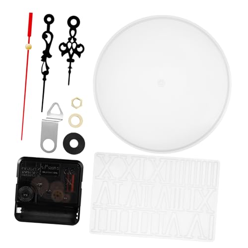 Angoily 1 Satz Silikonform für DIY Uhrmacher Uhrwerk Zahlenformen und Runder Uhrform für Handarbeiten und Resin Projekte von Angoily