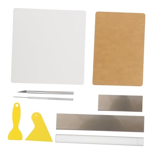 Angoily 1 Satz von Acryl-Trägerplatten Skulptur Modellieren Tonbildzeuge Schnitzwerkzeuge Skulptionsinstrumente Keramik handgefertigte Acryl-Trägerplatte Acryl-Rückwand-Kit von Angoily