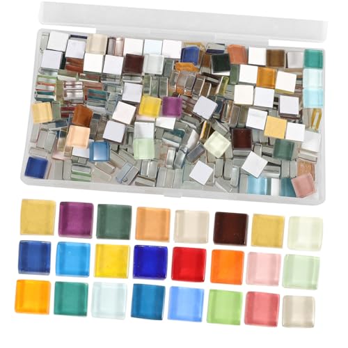 Angoily 1 Schachtel Glasmosaiksteine Farben Mosaik Bastelset Flache Glasfliesen DIY Kreative Dekoration Bastelbedarf für Geburtstags und Jubiläumsgeschenke Angoily 1 Schachtel Glasmosaiksteine Farben Mosaik Bastelset Flache Glasfliesen DIY Kreative Dekoration Bastelbedarf für Geburtstags und Jubiläumsgeschenke von Angoily
