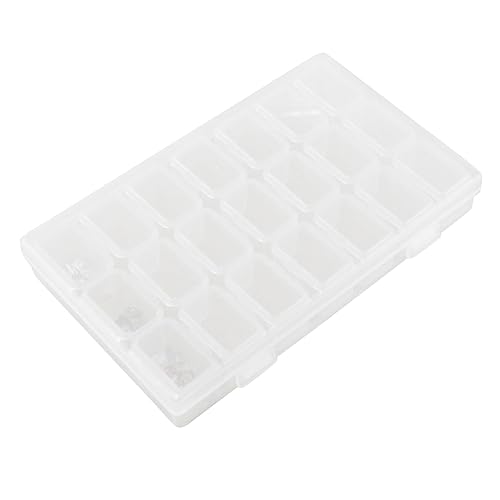 Angoily Fach Nail Art Aufbewahrungsbox Transparent Perlenbehälter Schmuckbox Nagelschmuck Organizer Etui Leere Box Für Salon Hobby Basteln von Angoily