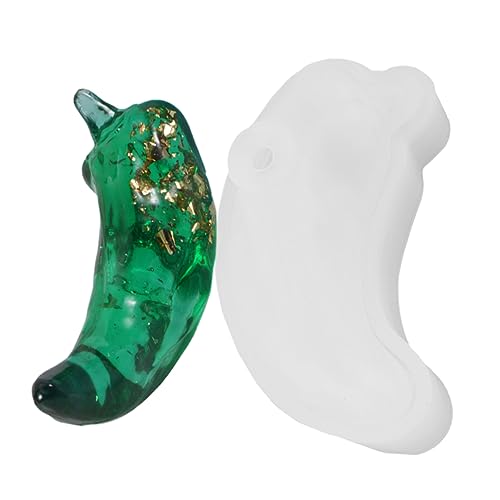Angoily 1 Stück Kristall-Epoxy-Form Silikonform Chili-Form Chili- -Form Werkzeug zum Selbermachen chili schimmel selber machen silikon DIY formen Chiliform aus Silikon Kieselgel Weiß von Angoily