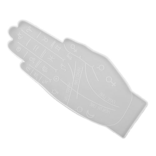 Angoily 1 Stück Kristallkleberablettungsform Gussform für Teller Handlesen-Designform Schmuckschale Handform Untersetzerform LED Untersetzer machen Gießform Schalenformen Kieselgel Weiß Angoily 1 Stück Kristallkleberablettungsform Gussform für Teller Handlesen-Designform Schmuckschale Handform Untersetzerform LED Untersetzer machen Gießform Schalenformen Kieselgel Weiß von Angoily