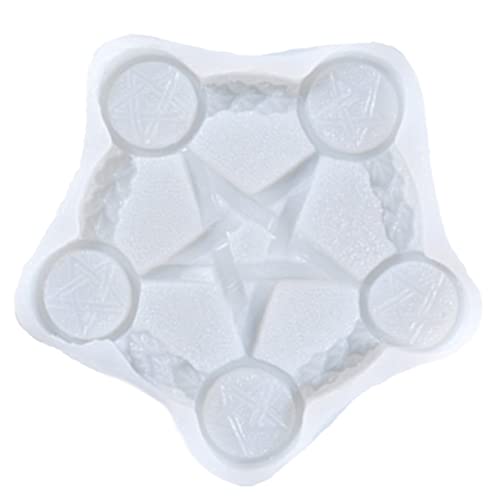 Angoily 1 Stück Silikonform ritual ritauls kerzendochte kerzenlaterne mold Wahrsageschale Form Konstellationsform Form für Kerzenhalter Harzform selber machen Kerze-Tablett-Form Kieselgel von Angoily