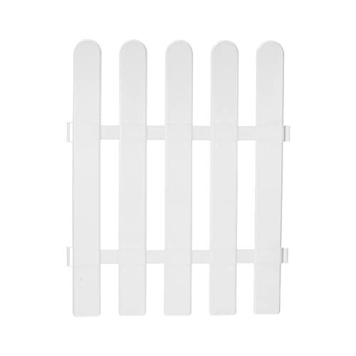 Angoily 1 Pack Weißen Lattenzaun Zaun Panel mit Spleißen Schnallen Dekorative Kunststoff Garten Zaun (19. 7X15. 7X0. 5 Zoll) von Angoily