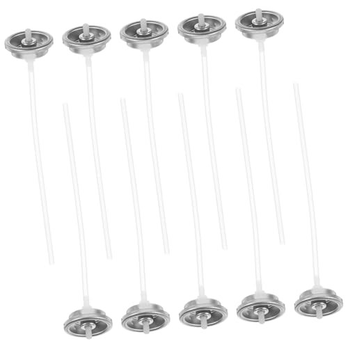 Angoily 10 Pcs Spray Können Verlängerung Adapter Dosen Schlauch Spray Düse Tipps Silber Pp Eisen Spray Farbe Düse von Angoily