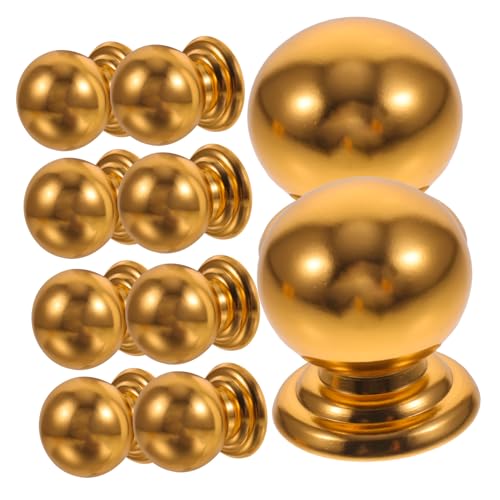 Angoily 10 Stk Teiliges Runde Metall Schrankknöpfe Moderne Goldfarbene Aluminiumgriffe Solide Einloch Kommodenknöpfe für Schränke und Kleiderschränke Einfache Installation von Angoily