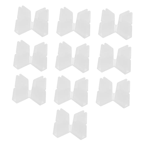 Angoily 10 Stück Cross-Reparing-Clip Teiler Schreibtisch Fester Klipp Clips einstellbar kreuzen Plastikklemme Trennclip Klemmbefestigungshalterung Kartonfixierklammern von Angoily
