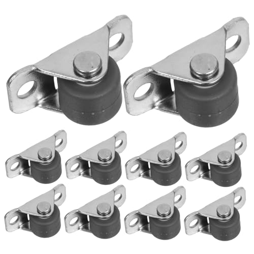 Angoily 10 Stück Feste Gummi Möbel mit Geräuschlosem Gleiten Versteckte Schrank-rollwagen Bodenschonend für Fliesen und Parkett für Schiebetüren und Möbelverschiebung von Angoily