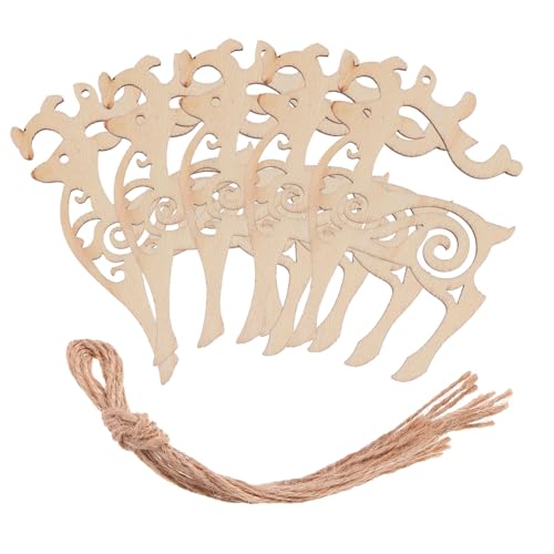 Angoily 10 Stück Hängende Holzscheiben Rentierform Weihnachtsdeko aus Naturbelassenem Holz Glatt Geschliffen Robust und Vielseitig zum Bemalen und Basteln zum Aufhängen an Fenster Baum Angoily 10 Stück Hängende Holzscheiben Rentierform Weihnachtsdeko aus Naturbelassenem Holz Glatt Geschliffen Robust und Vielseitig zum Bemalen und Basteln zum Aufhängen an Fenster Baum von Angoily