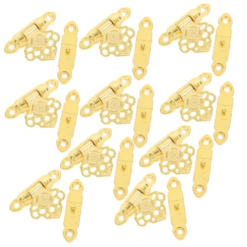 Angoily 10 Stück Metallverschluss Schnappverschluss Dekorativ mit Robustem Schließmechanismus für Holzboxen Schmuckkästen Möbelverschluss Goldfarben Vielseitig Einsetzbar Angoily 10 Stück Metallverschluss Schnappverschluss Dekorativ mit Robustem Schließmechanismus für Holzboxen Schmuckkästen Möbelverschluss Goldfarben Vielseitig Einsetzbar von Angoily