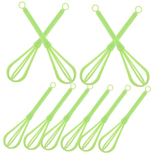 Angoily 10 Stück Rührgerät bastelbedarf bastelmaterial Papierzellstoffmischer Handmixer Werkzeug Kits zur Papierherstellung handgefertigter Zellstoffmischer aus Holz Plastik Light Green von Angoily