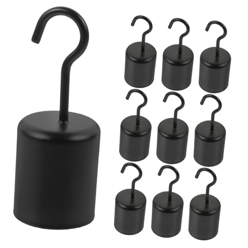 Angoily 10 Stück Schwarze Vintage Deckenhaken aus Metall für Hanfseil Lichterketten und Kronleuchter Robuste Lichtaufhängung für Outdoor und Innen Einfach zu Montieren Vielseitig für von Angoily