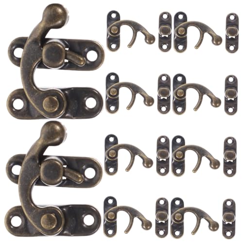 Angoily 10 Stück Teiliges Antike Rechte Latch-haken mit Schrauben Vintage Schmuckkasten Haspe Nahtloser Verschluss Elegante Retro-optik Einfache Montage für Koffer und Werkzeugkästen Angoily 10 Stück Teiliges Antike Rechte Latch-haken mit Schrauben Vintage Schmuckkasten Haspe Nahtloser Verschluss Elegante Retro-optik Einfache Montage für Koffer und Werkzeugkästen von Angoily