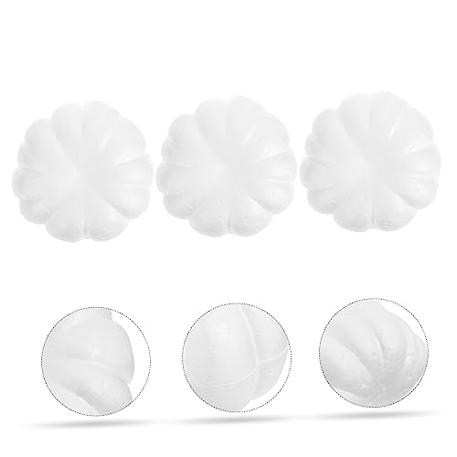 Angoily 10 Stück Teiliges DIY Weißer Styropor Kürbis Kinderhandwerk Halloween Dekoration Leichtes Sicheres Material für Graffiti Kindergarten Basteln Vielseitige Herbstdeko von Angoily