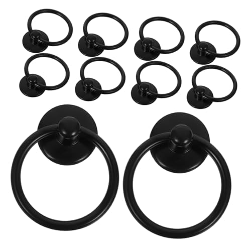 Angoily 10 Stück Teiliges Metall Ring Schubladengriffe Vintage Möbelknöpfe Einzelne Bohrung Langlebig Kompatibel für Schrank Kommode Kleiderschrank Einfache Montage von Angoily