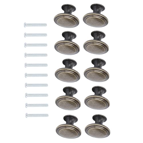 Angoily 10 Stück Teiliges Retro schrankgriff Langlebigem Material Einzel loch möbelgriffe für Schranktüren Kommoden und Kleiderschränke Inklusive Befestigungsschrauben Praktischer von Angoily