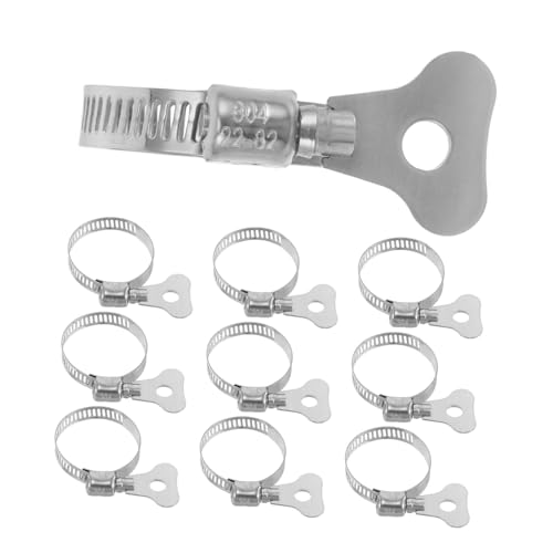 Angoily 10 Stück Teiliges Schlauchschellen mit Verstellbarer Handmontage Korrosionsbeständig für Sanitär Garten Auto und Rohrklemmen ohne Werkzeug Angoily 10 Stück Teiliges Schlauchschellen mit Verstellbarer Handmontage Korrosionsbeständig für Sanitär Garten Auto und Rohrklemmen ohne Werkzeug von Angoily