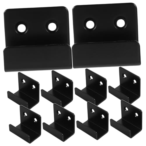 Angoily 10 Stück Teiliges Schwarze Edelstahl Fliesenhalterung Große Wandmontagehalter Kleine Halter für Spiegel und Dekoration Vielseitig Einsetzbar ohne Bohren Einfache Installation für von Angoily