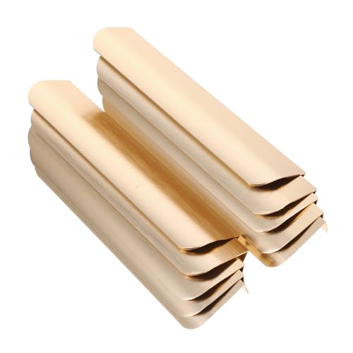 Angoily 10 Stück Teiliges Versteckte Schrankgriffe aus Langlebiger Aluminiumlegierung Goldfarbene Komfortable Möbelgriffe für Küchenschränke Schubladen und Kleiderschränke Lang von Angoily